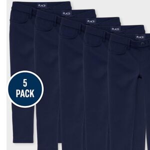 NWT Girls Uniform Soft Knit Pull On Jeggings 5 Pack Size 10 Children’s Place